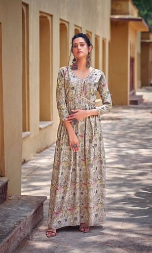 Alia Cut Rayon Gown